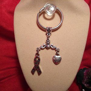 Dog and Cat charmed keychain